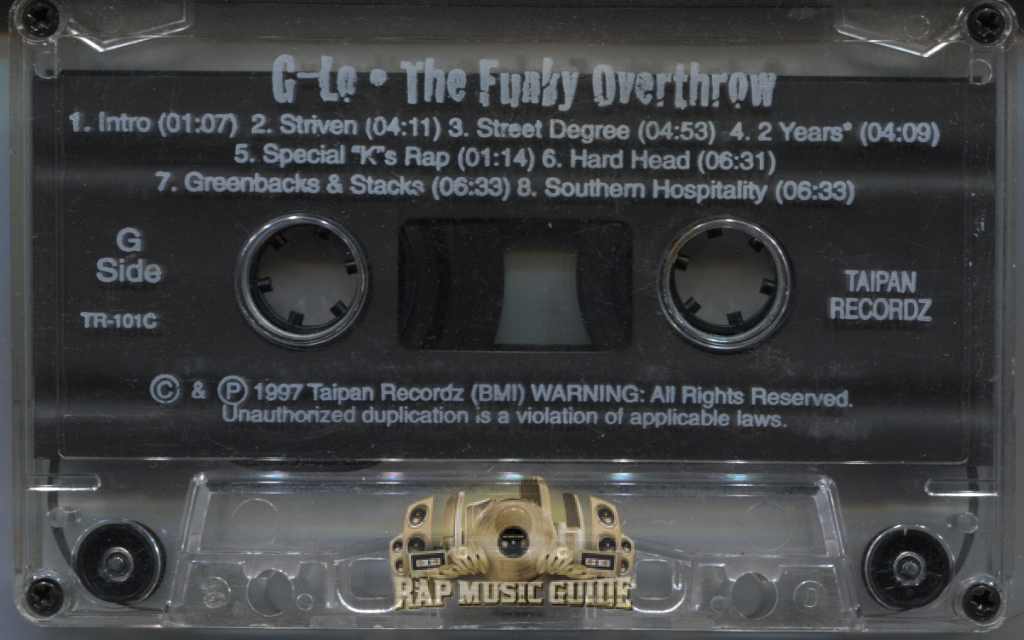 G-Lo - The Funky Overthrow: 2nd Press. Cassette Tape | Rap Music Guide